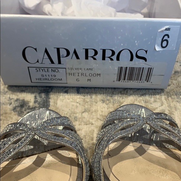 Caparros Silver Lame Heirloom Heels - Picture 8 of 10